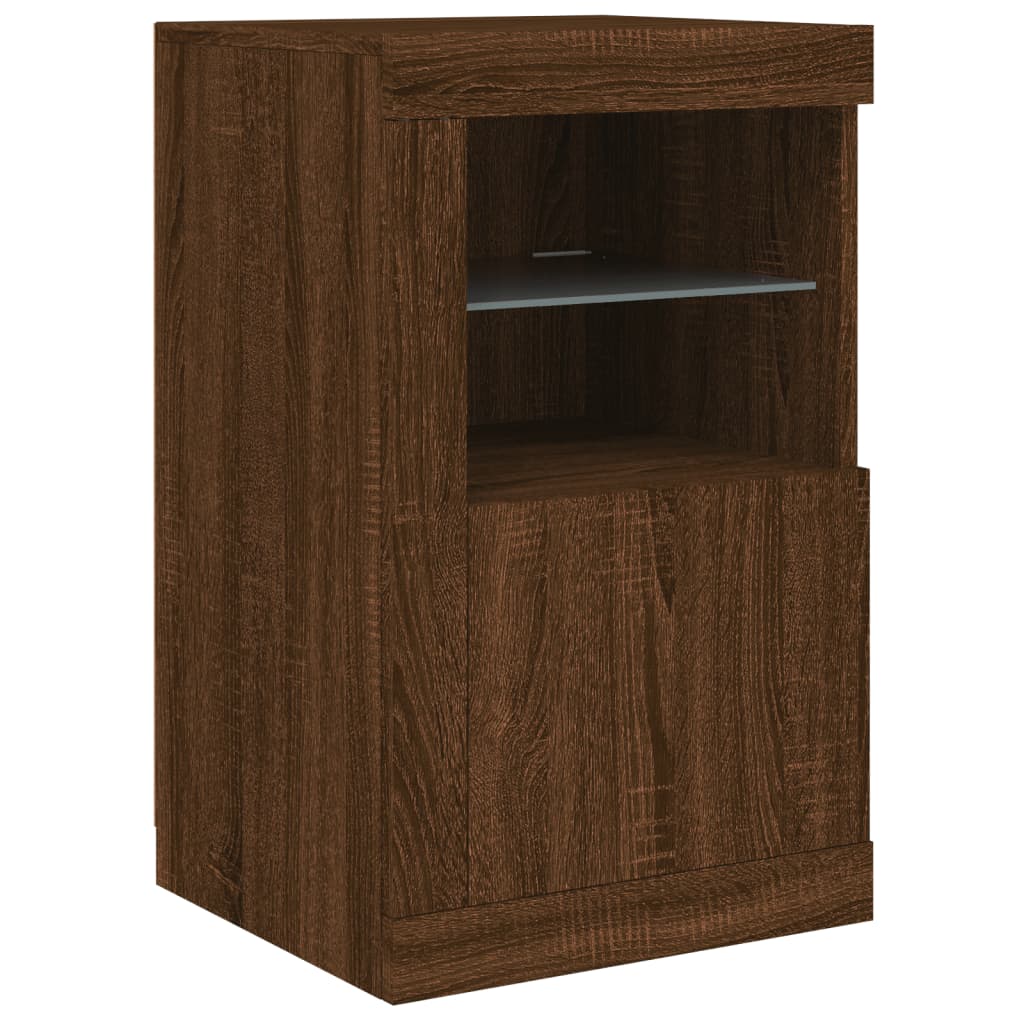 Sideboard With Led Lights 163X37X67 Cm