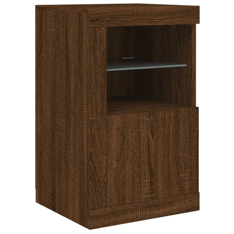 Sideboard With Led Lights 163X37X67 Cm