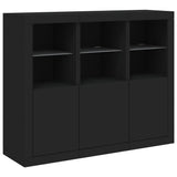 Sideboards With Led Lights 3 Pcs Engineered Wood