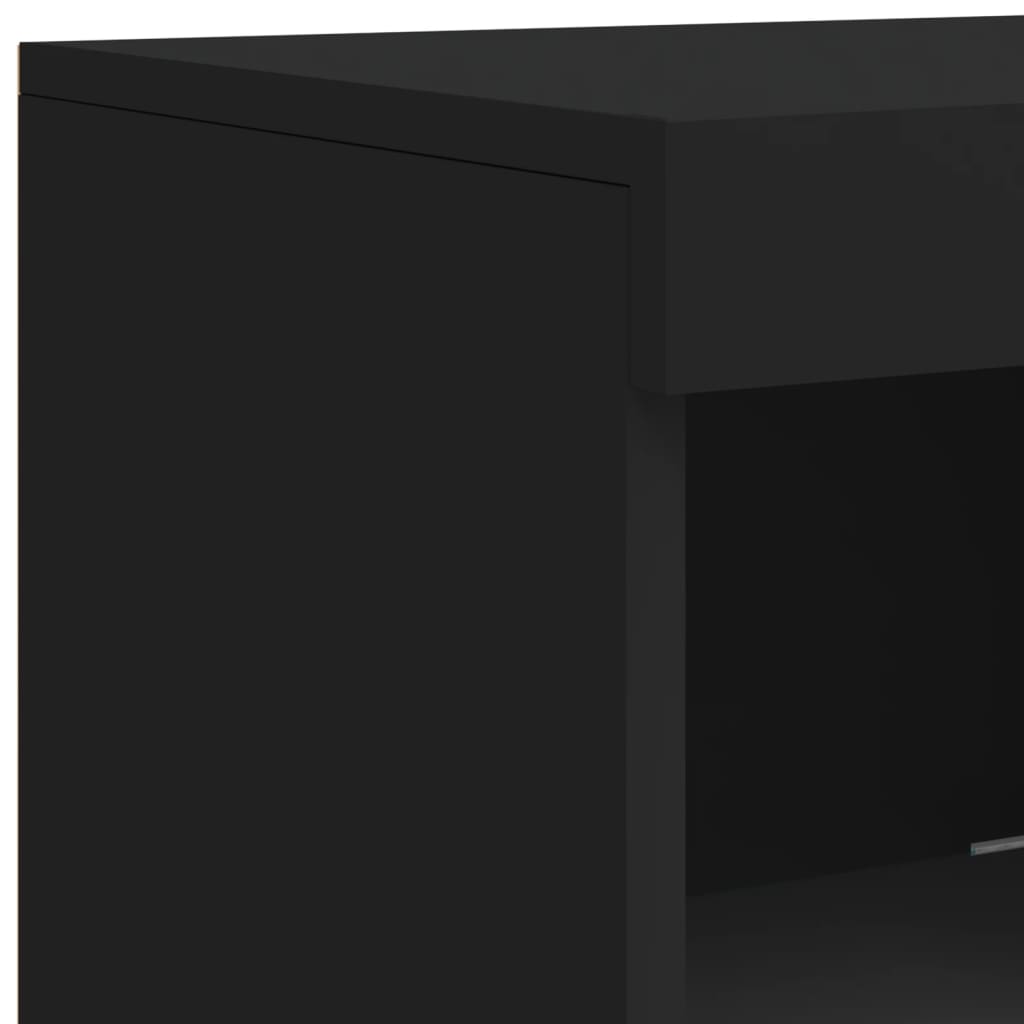 Sideboards With Led Lights 3 Pcs Engineered Wood