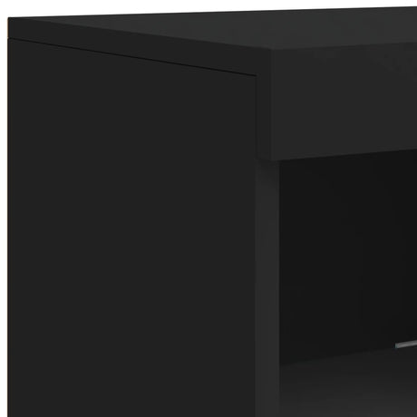 Sideboards With Led Lights 3 Pcs Engineered Wood