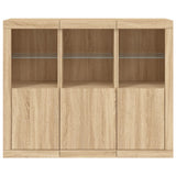 Sideboards with LED Lights 3 pcs Sonoma Oak Engineered Wood