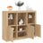 Sideboards With Led Lights 3 Pcs Engineered Wood