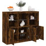 Sideboards With Led Lights 3 Pcs Engineered Wood