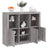 Sideboards With Led Lights 3 Pcs Engineered Wood