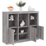 Sideboards With Led Lights 3 Pcs Engineered Wood
