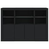 Sideboards With Led Lights 3 Pcs Engineered Wood