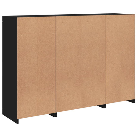 Sideboards With Led Lights 3 Pcs Engineered Wood