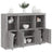 Sideboards With Led Lights 3 Pcs Engineered Wood