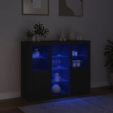 Sideboards With Led Lights 3 Pcs Engineered Wood