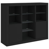Sideboards With Led Lights 3 Pcs Engineered Wood