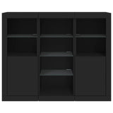 Sideboards With Led Lights 3 Pcs Engineered Wood