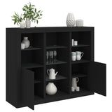 Sideboards With Led Lights 3 Pcs Engineered Wood