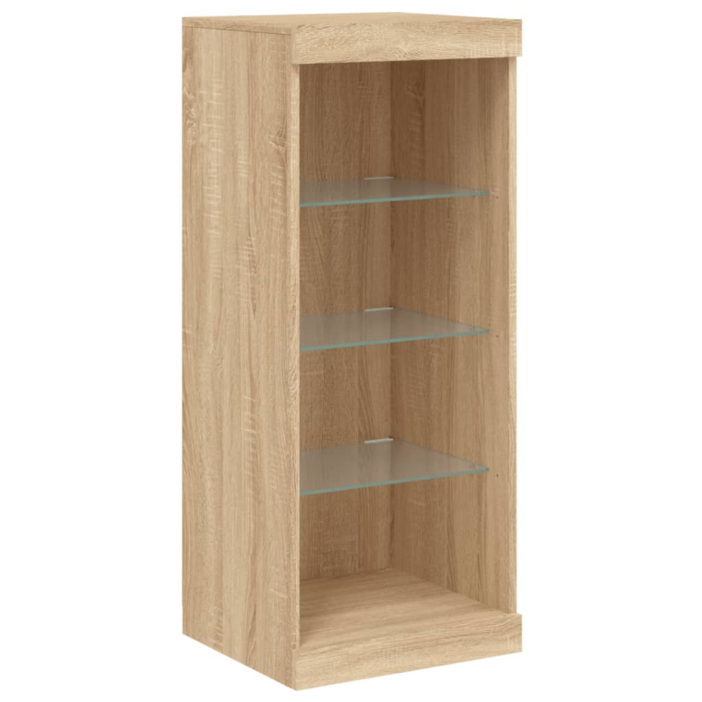 Sideboards with LED Lights 3 pcs Sonoma Oak Engineered Wood