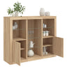 Sideboards With Led Lights 3 Pcs Engineered Wood