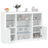 Sideboards With Led Lights 3 Pcs Engineered Wood