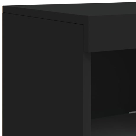 Sideboards With Led Lights 3 Pcs Engineered Wood