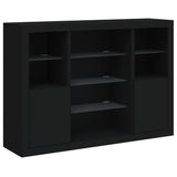 Sideboards With Led Lights 3 Pcs Engineered Wood