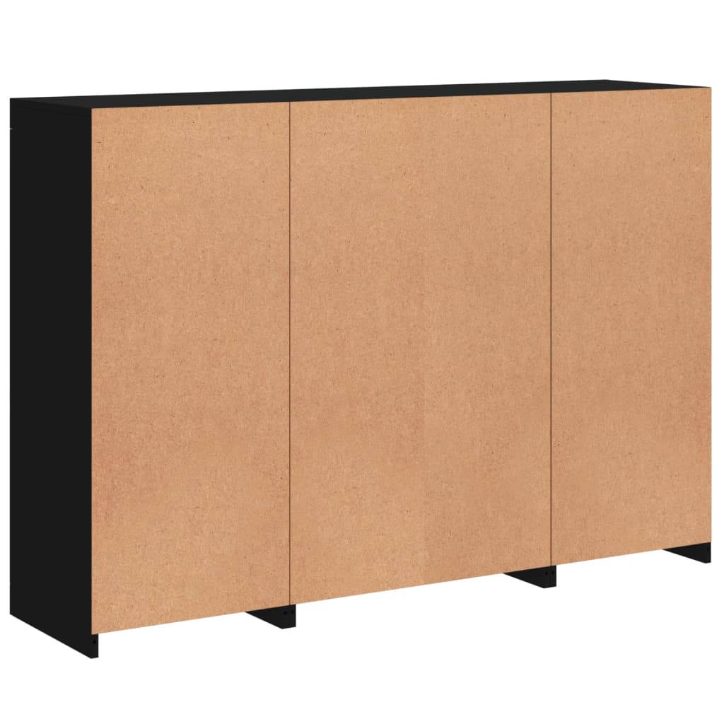 Sideboards With Led Lights 3 Pcs Engineered Wood