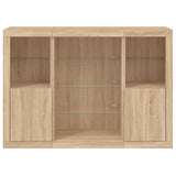 Sideboards with LED Lights 3 pcs Sonoma Oak Engineered Wood