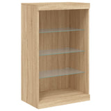 Sideboards with LED Lights 3 pcs Sonoma Oak Engineered Wood