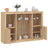 Sideboards With Led Lights 3 Pcs Engineered Wood