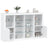 Sideboards With Led Lights 3 Pcs Engineered Wood
