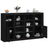 Sideboards With Led Lights 3 Pcs Engineered Wood