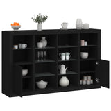 Sideboards With Led Lights 3 Pcs Engineered Wood