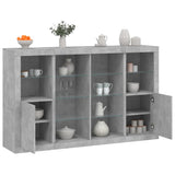 Sideboards With Led Lights 3 Pcs Engineered Wood