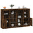 Sideboards With Led Lights 3 Pcs Engineered Wood