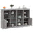Sideboards With Led Lights 3 Pcs Engineered Wood