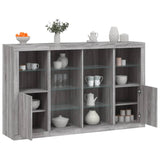 Sideboards With Led Lights 3 Pcs Engineered Wood