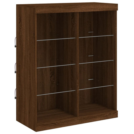 Sideboards With Led Lights 3 Pcs Engineered Wood