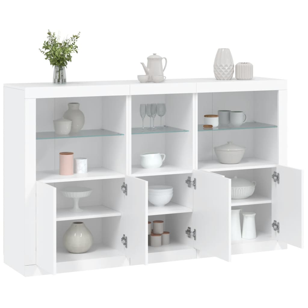 Sideboard With Led Lights 162X37X100 Cm