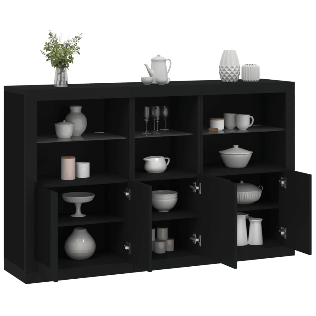 Sideboard With Led Lights 162X37X100 Cm