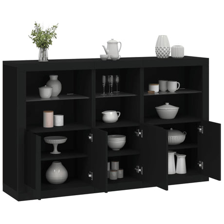 Sideboard With Led Lights 162X37X100 Cm