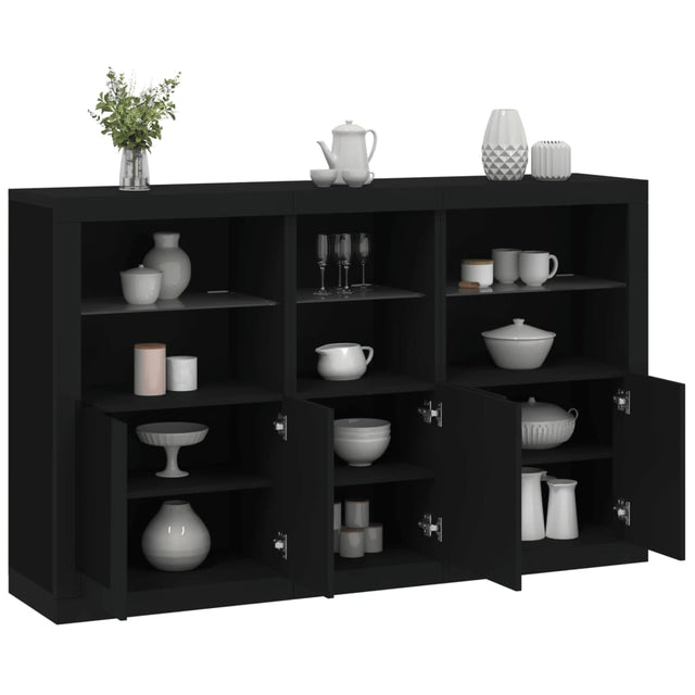 Sideboard With Led Lights 162X37X100 Cm