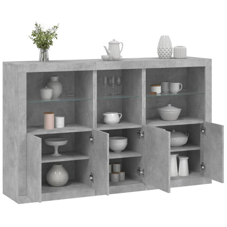 Sideboard With Led Lights 162X37X100 Cm
