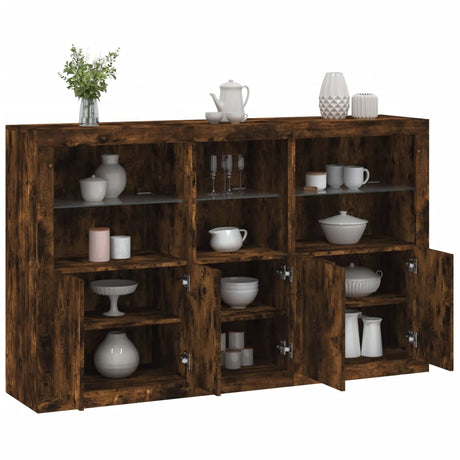 Sideboard With Led Lights 162X37X100 Cm