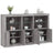Sideboard With Led Lights 162X37X100 Cm
