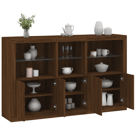 Sideboard With Led Lights 162X37X100 Cm
