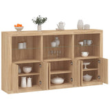 Sideboard With Led Lights 181.5X37X100 Cm