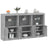 Sideboard With Led Lights 181.5X37X100 Cm