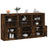 Sideboard With Led Lights 181.5X37X100 Cm