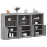 Sideboard With Led Lights 181.5X37X100 Cm