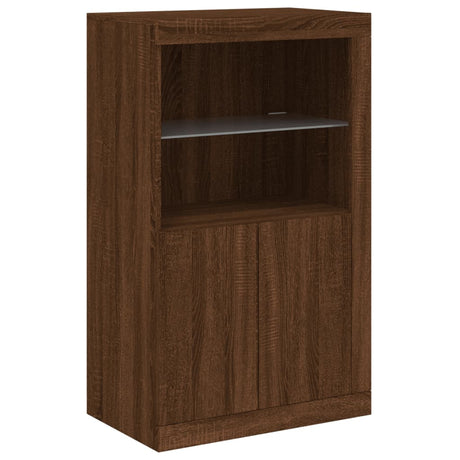 Sideboard With Led Lights 181.5X37X100 Cm