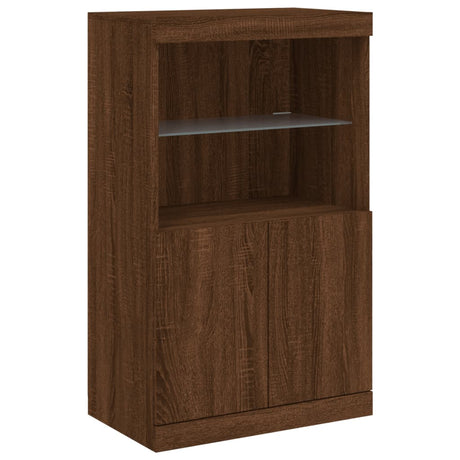 Sideboard With Led Lights 181.5X37X100 Cm