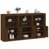 Sideboard With Led Lights 181.5X37X100 Cm