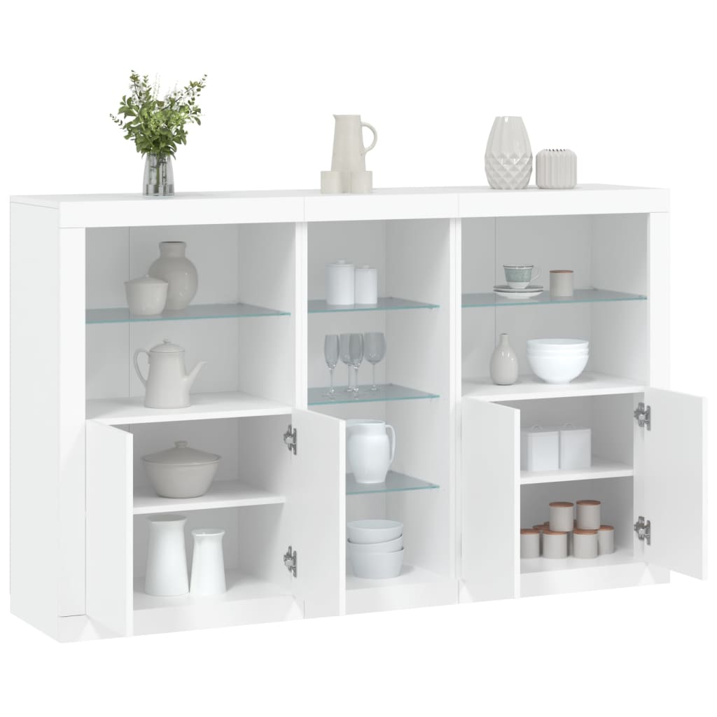 Sideboard With Led Lights 162X37X100 Cm